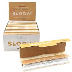 Sloow Unbleached King Size Slim + TIPS 24er Box/ je 32 Blatt-32 Tips