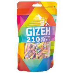 GIZEH Rainbow Active Filter Aktivkohle 6mm 210er Beutel
