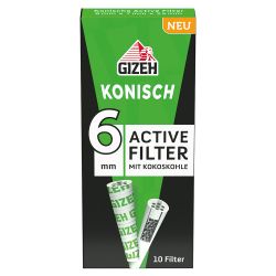 GIZEH Active Filter konisch 6mm 10er Box