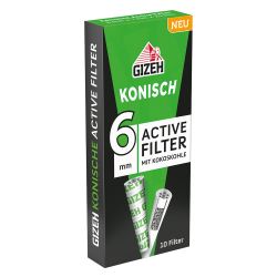 GIZEH Active Filter konisch 6mm 10er Box