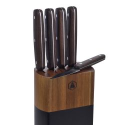 Laguiole 5er Küchenmesser Set mit Messerblock