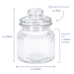 Vorratsglas ca.15x11cm / ca. 0,6L
