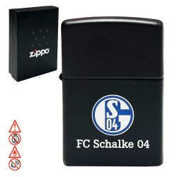 ZIPPO FC Schalke 04 schwarz matt Benzinfeuerzeug