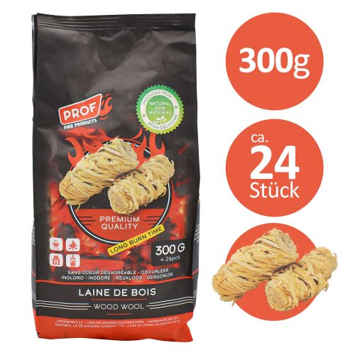 Anzündwolle 300g / ca. 24 Stück Prof
