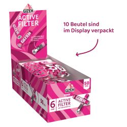 GIZEH PINK Active Filter 6mm 50er Beutel