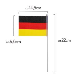 6er Set Handfahnen Deutschland ca.22cm