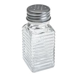 Salz & Pfefferstreuer Set Wellen-Design Glas - Alpina